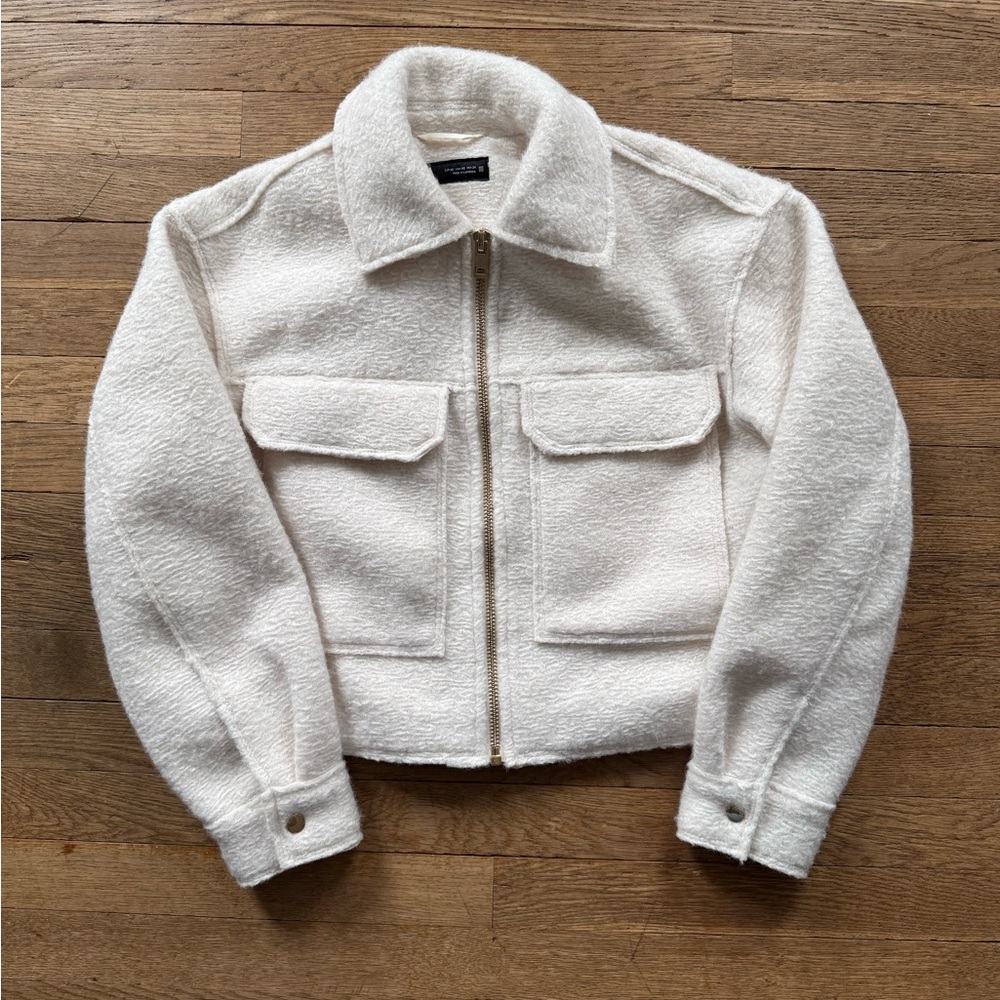 Zara Women's Cropped Teddy Jacket